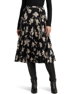 Плиссированная юбка-миди из жоржета с цветочным принтом Ralph Lauren