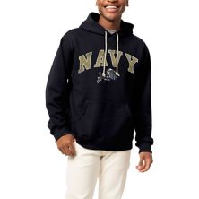 Мужская спортивная одежда League Collegiate Wear Navy Navy Midshipmen Arch Essential Fleece Pullover Hoodie Unbranded