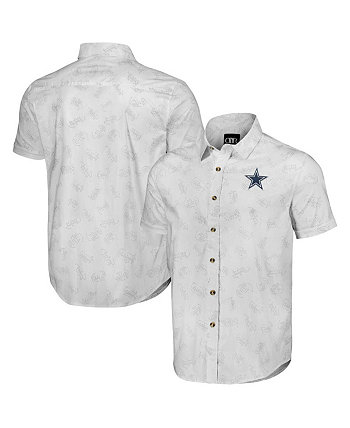 Мужская тканая рубашка на пуговицах с короткими рукавами из коллекции NFL x Darius Rucker от White Dallas Cowboys Fanatics
