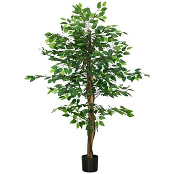 Homcom 5' Artificial Tree Ficus For Indoor Outdoor Home Decor, Fake Tree HomCom