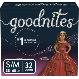 Goodnites Girls' Bedwetting Underwear, S/M, 32 Ct GoodNites