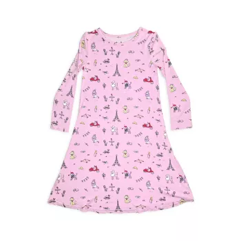 Для маленьких девочек, для маленьких девочек и для маленьких девочек; Платье с длинными рукавами из французского пуделя для девочек Bellabu Bear