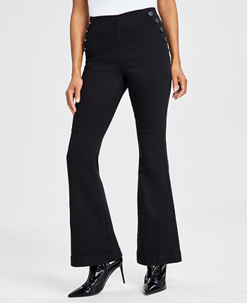 Женские джинсы-клеш с матросскими пуговицами без застежки, созданные для Macy's I.N.C. International Concepts