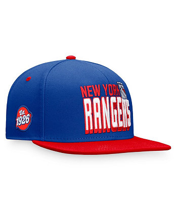 Мужская двухцветная бейсболка Snapback синего и красного цветов в стиле ретро New York Rangers Heritage Fanatics