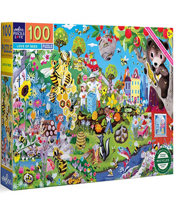 Набор пазлов «Любовь к пчелам», 100 предметов, для детей от 5 лет EeBoo