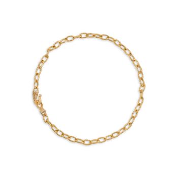 Dana 18-каратное желтое золото & amp; Ожерелье с овальным звеном и бриллиантами среднего размера Katy Briscoe