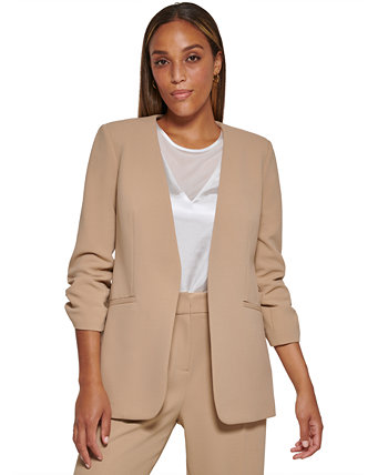 Женская куртка с открытым передом и рукавами с рюшами Calvin Klein