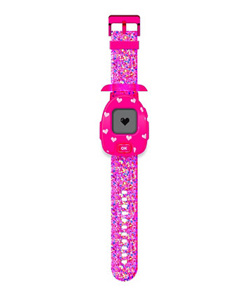 Kids Hearts Pink Silicone Strap Smart Watch 42.5mm Playzoom