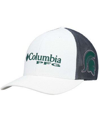 Мужская белая регулируемая шляпа Michigan State Spartans PFG Snapback Columbia