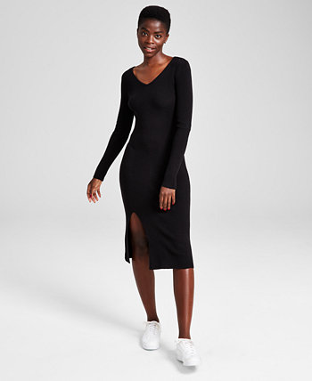 Женское платье-свитер миди с v-образным вырезом, созданное для Macy's And Now This