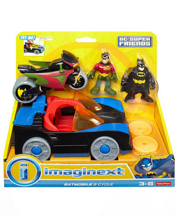 DC Super Friends Batmobile Cycle Imaginext