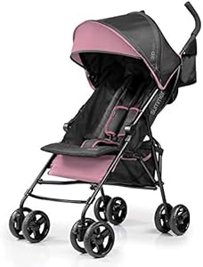 Summer Infant 3Dmini Convenience Stroller, Pink – Lightweight Stroller with Compact Fold, Multi-Position Recline, Canopy with Pop Out Sun Visor and More – Umbrella Stroller for Travel Ingenuity