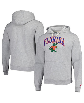 Мужской флисовый пуловер с капюшоном цвета Heather Grey Florida Gators Arch Essential League Collegiate Wear