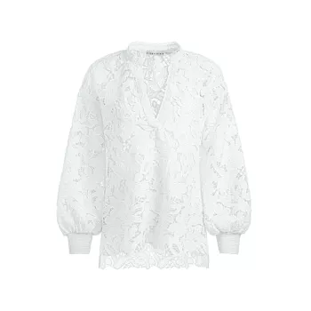 Aislyn Corded Voile Lace Blouse Alice + Olivia