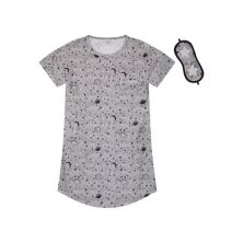 Супермягкая пижамная рубашка из джерси для девочек Sleep On It с соответствующей маской для сна Sleep On It