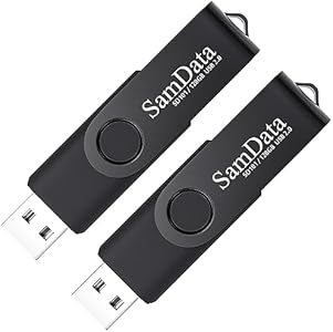 8GB USB Flash Drives 2 Pack 8GB Thumb Drives Memory Stick Jump Drive with LED Light for Storage and Backup (2 Pack Black) SamData