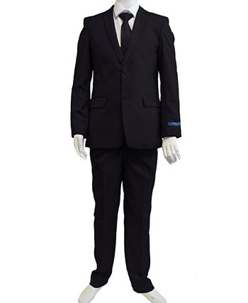 Комплект из твердого костюма для рубашки, рубашки, куртки, жилета и брюк для мальчика Perry Ellis