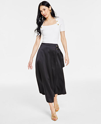 Женская юбка-миди с двойным разрезом, созданная для Macy's I.N.C. International Concepts