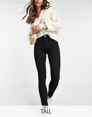 River Island Tall Molly mid rise skinny jeans in black River Island Tall