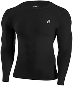 Runhit Long Sleeve Compression Shirts for Men, UPF 50+ Men's Compression Shirts, Running Athletic Workout Base Layer Runhit