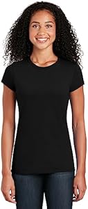 Fashion Gildan 64000L Ladies Softstyle T Shirt Black Large Gildan