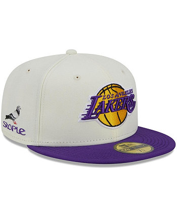 Мужская двухцветная облегающая шляпа New Era x Cream, Purple Los Angeles Lakers NBA x Staple 59FIFTY Staple