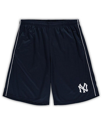 Мужские темно-синие шорты New York Yankees Big and Tall Mesh Profile
