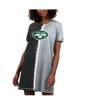 Черное женское платье-футболка New York Jets Ace Tie-Dye Starter