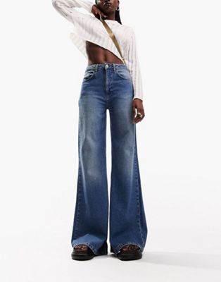 Синие легкие широкие джинсы ASOS DESIGN ASOS DESIGN