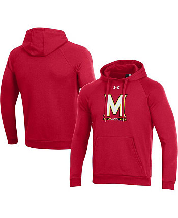Мужской красный пуловер реглан с капюшоном и логотипом начальной школы Maryland Terrapins на весь день Under Armour