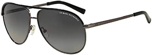 Armani Exchange AX2002 Aviator Sunglasses For Men For Women + BUNDLE with Designer iWear Eyewear Care Kit A｜X Armani Exchange