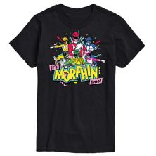 Big & Tall Power Rangers Morphin Time Group Graphic Tee Licensed Character