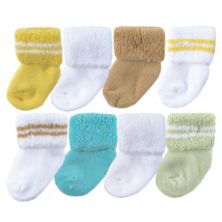 Махровые носки Luvable Friends Baby унисекс для новорожденных и малышей, желто-оранжевые Luvable Friends