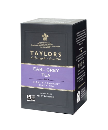 Черный чай Taylors of Harrogate Earl Grey, 50 чайных пакетиков Taylors of Harrogate