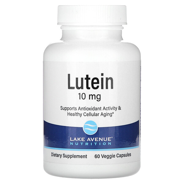 Лютеин 10 мг - 60 растительных капсул - Lake Avenue Nutrition Lake Avenue Nutrition