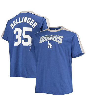 Мужская футболка Cody Bellinger Royal и Grey Los Angeles Dodgers Big and Tall Fashion Piping Player Profile