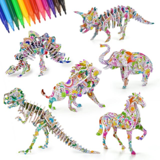 Dream Fun Gifts for 8 9 10 11 12 Year Old Girls Kids, 3D Puzzle Birthday Presents Toy Art and Crafts for Kids Age 8-12 Dinosaur Toys for Boys Girls  Adults Age 6 7 8 9 Year Old Dream Fun