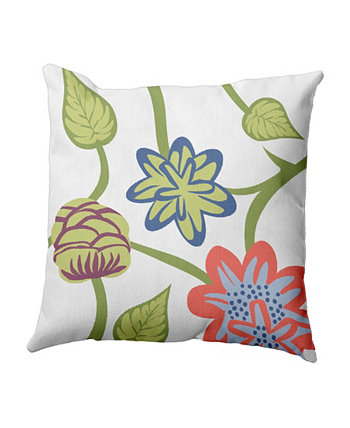 Тропический цветочный 16-дюймовый коралловый декоративный цветочный подушка E by Design