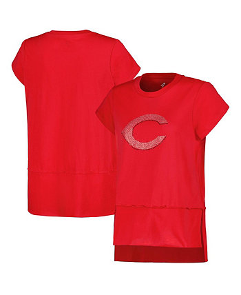 Женская красная футболка Cincinnati Reds Cheer Fashion G-III