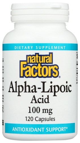 Natural Factors Альфа-липоевая кислота — 100 мг — 120 капсул Natural Factors