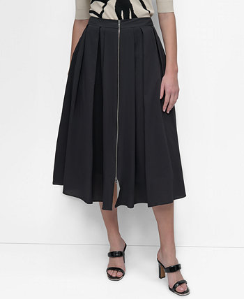 Women's Zip-Front Parachute Midi Skirt DKNY