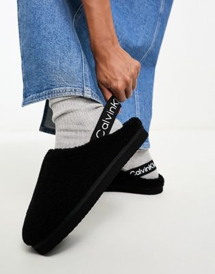 Черные домашние тапочки из шерпы Calvin Klein Jeans Calvin Klein
