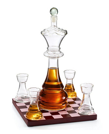 Chess Decanter, Set of 5 The Wine Savant
