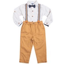 Комплект из рубашки, брюк, галстука-бабочки и подтяжек для маленьких мальчиков Little Lad
