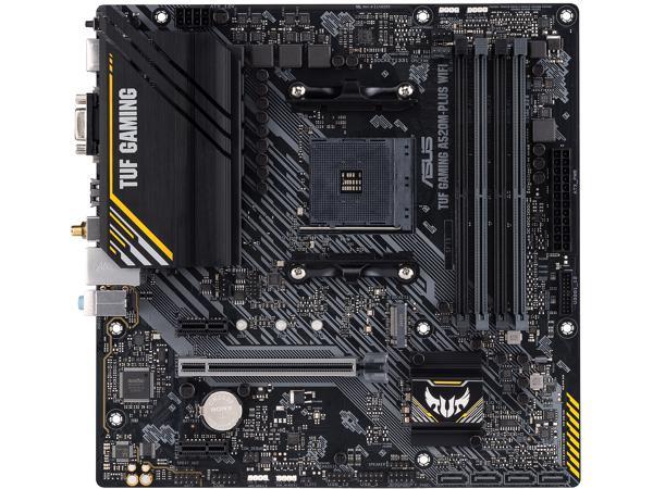 ASUS TUF Gaming A520M-PLUS (WiFi) AMD AM4 (3rd Gen Ryzen™) microATX Gaming Motherboard (M.2 Support, 802.11ac Wi-Fi, DisplayPort, HDMI, D-Sub, USB 3.2 Gen 1 Type-A and Aura Addressable Gen 2 headers) ASUS