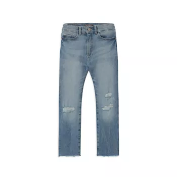 Детские эластичные прямые джинсы Emie с потертостями DL1961