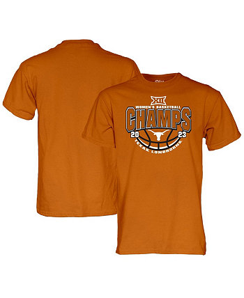 Мужская футболка Texas Orange Texas Longhorns 2023 Big 12, женская баскетбольная футболка с чемпионами регулярного сезона Blue 84