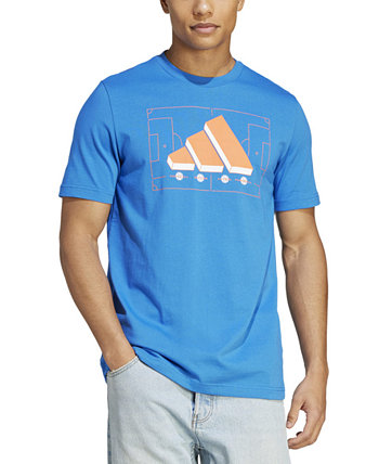 Мужская футболка с графическим принтом и логотипом Adidas