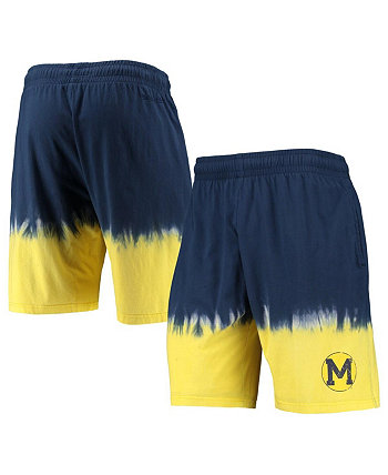 Мужские темно-синие, золотые шорты Michigan Wolverines с принтом тай-дай Mitchell & Ness