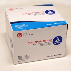 Razor Twin Blade Disposable (300/CA) Dynarex